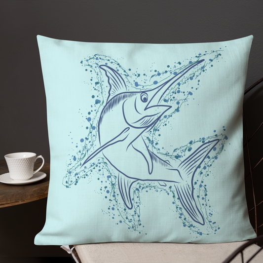 Swordfish sketch Premium Pillow