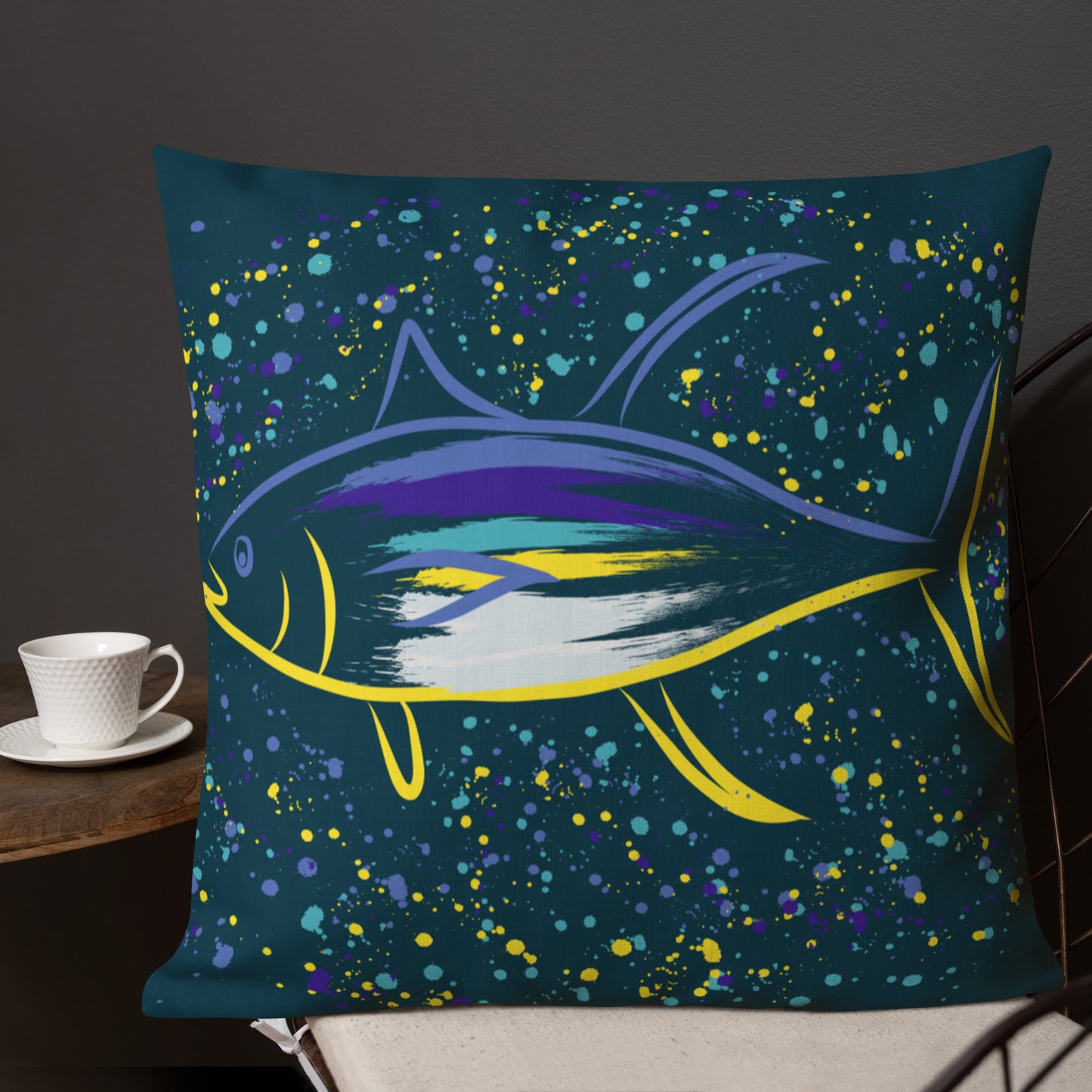 Tuna splatter Premium Pillow