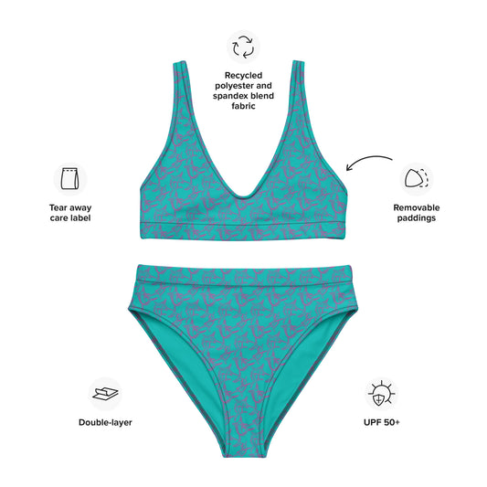 Grand Slam Recycled high-waisted bikini