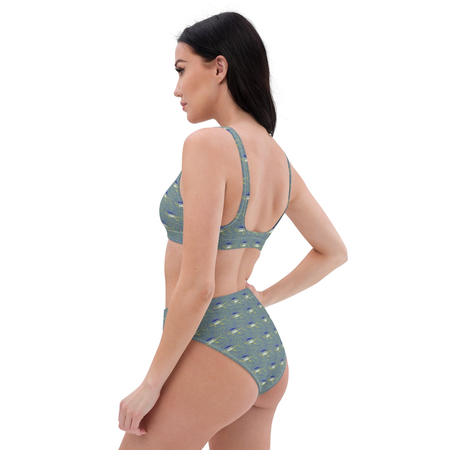 Tuna Splatter Recycled high-waisted bikini