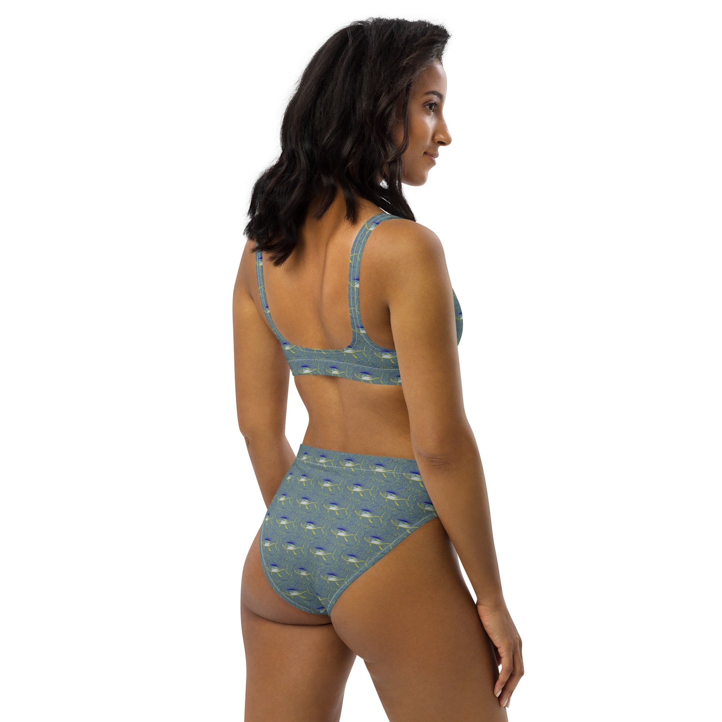 Tuna Splatter Recycled high-waisted bikini