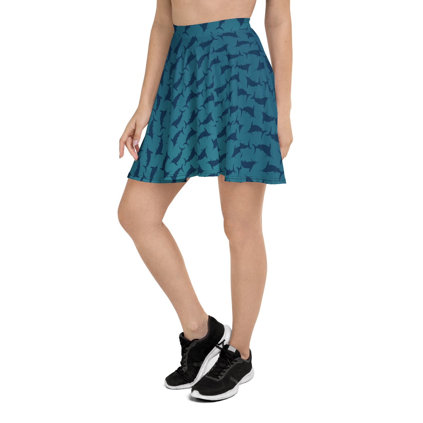 Green blue ombré Navy Marlin Skater Skirt