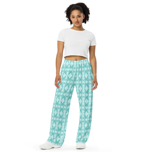 Sailfish toile All-over print unisex wide-leg pants