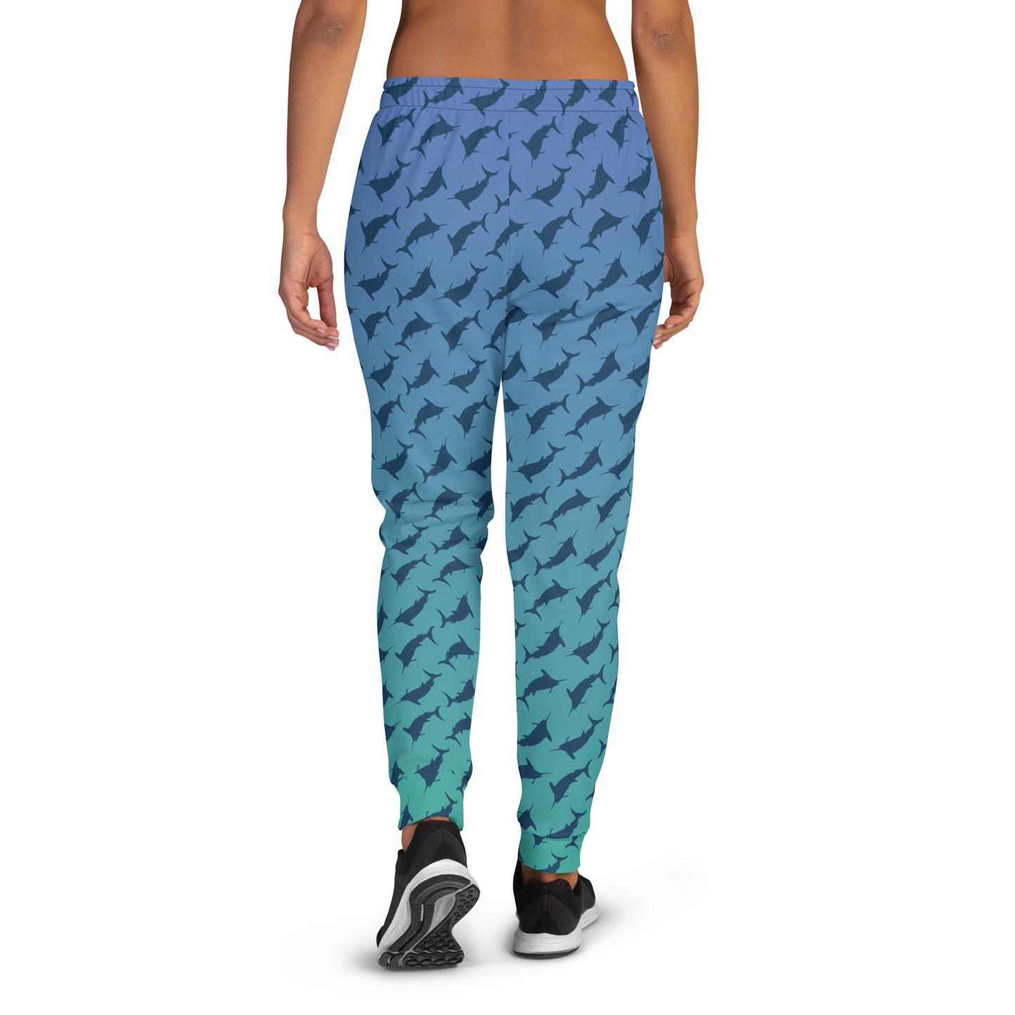 Blue green ombré Navy Marlin Women's Joggers