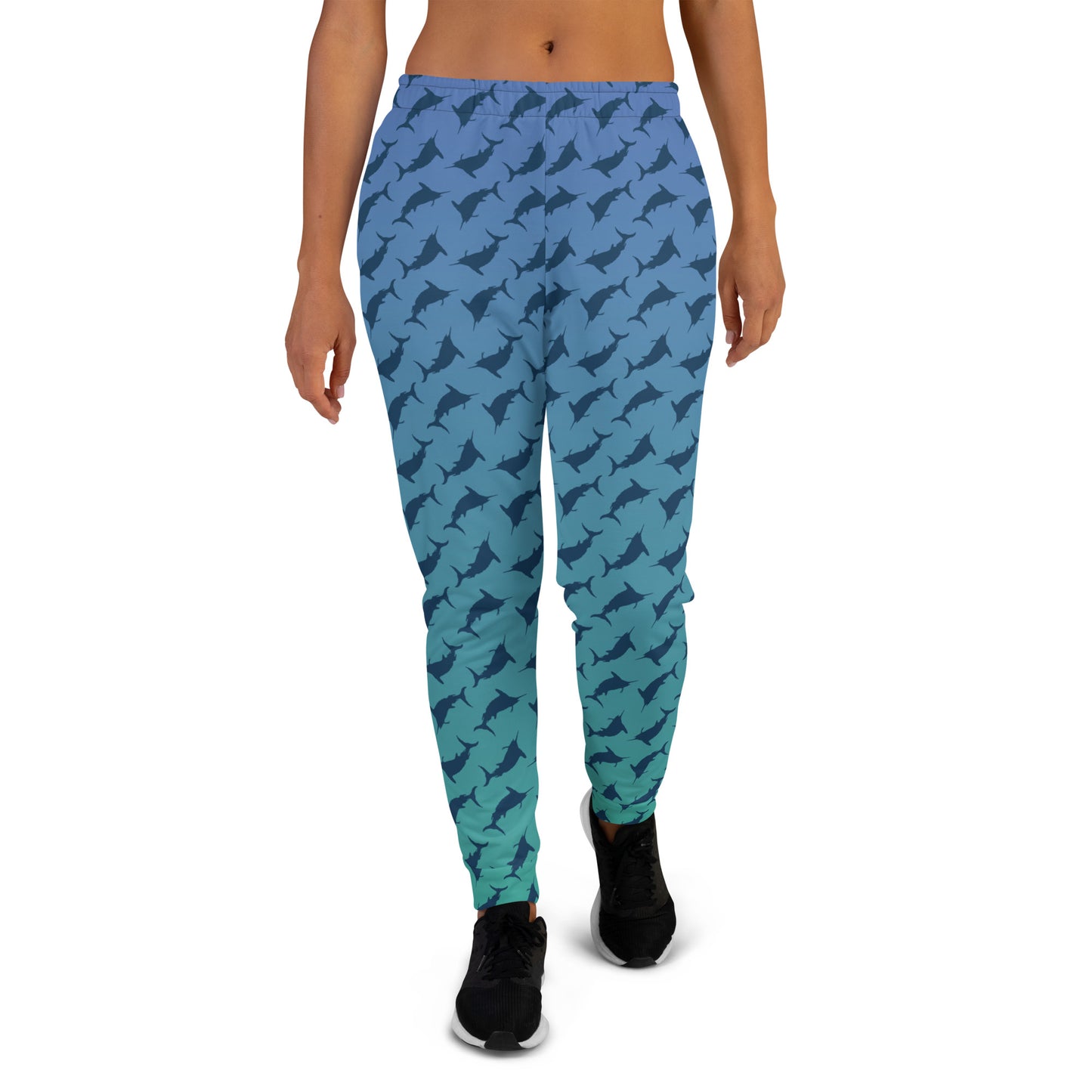 Blue green ombré Navy Marlin Women's Joggers