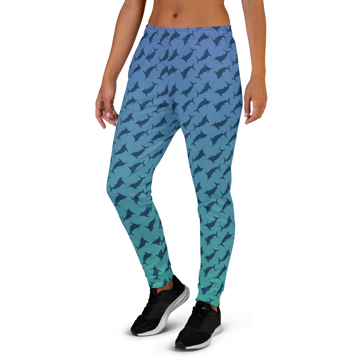 Blue green ombré Navy Marlin Women's Joggers