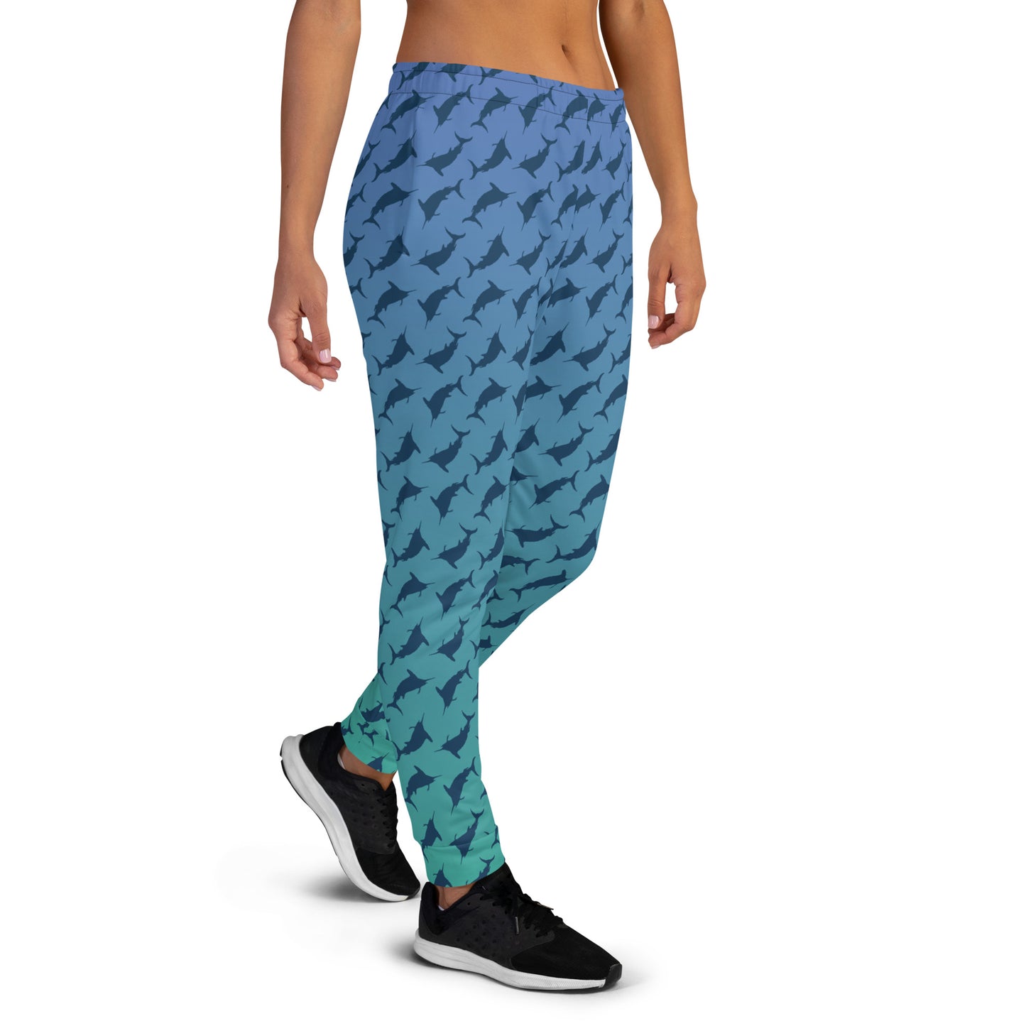 Blue green ombré Navy Marlin Women's Joggers