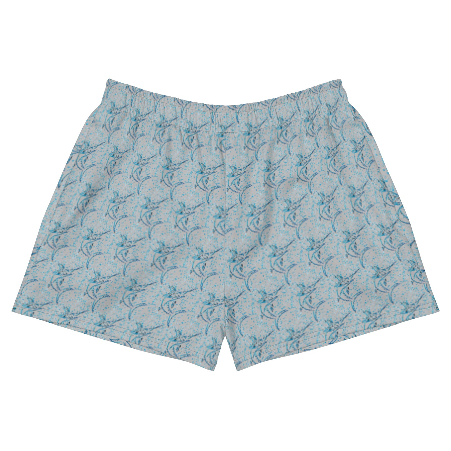 Marlin sketch pattern Women’s Recycled Athletic Shorts
