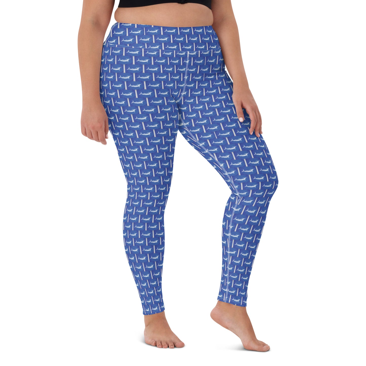 Release series- white marlin Yoga Leggings