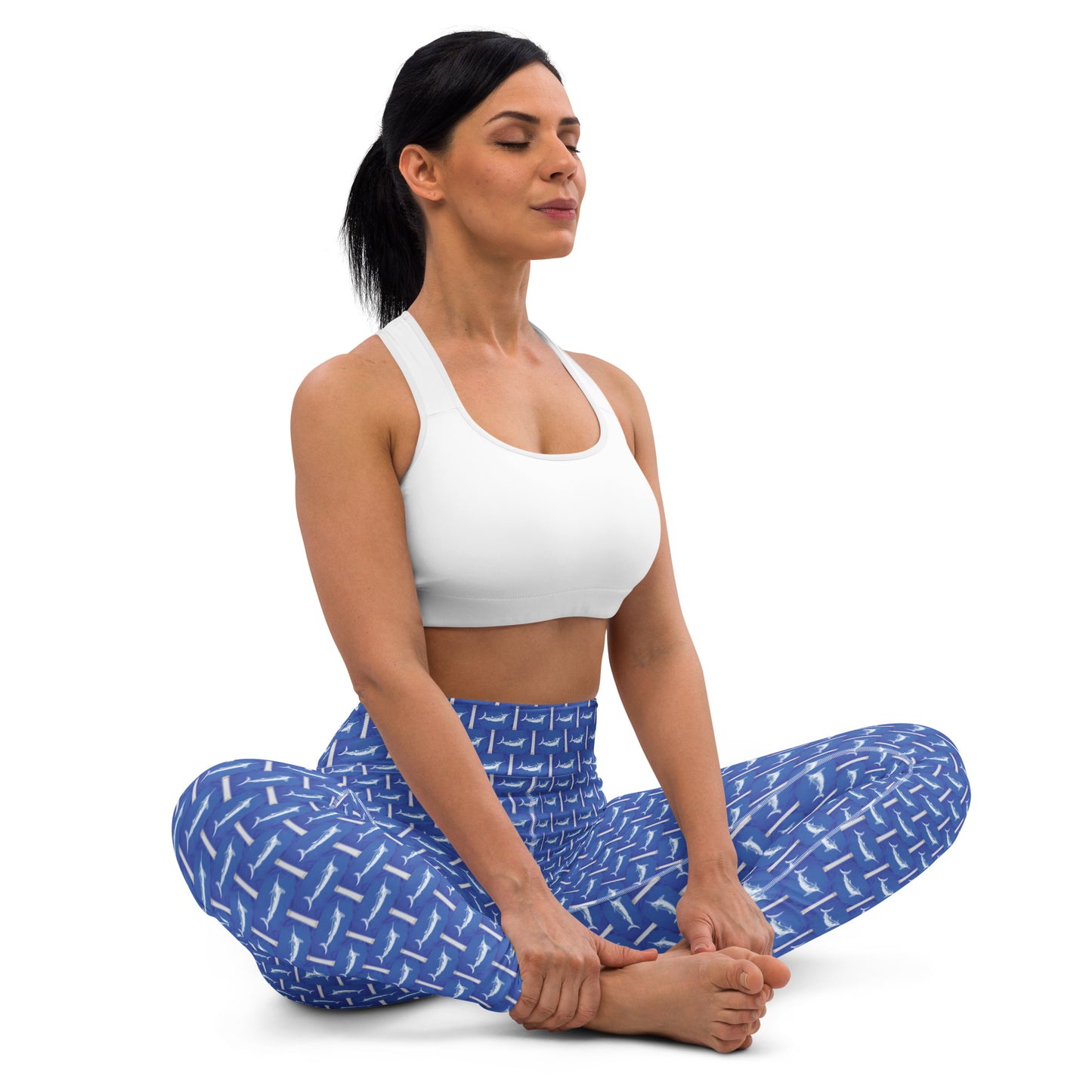 Release series- white marlin Yoga Leggings