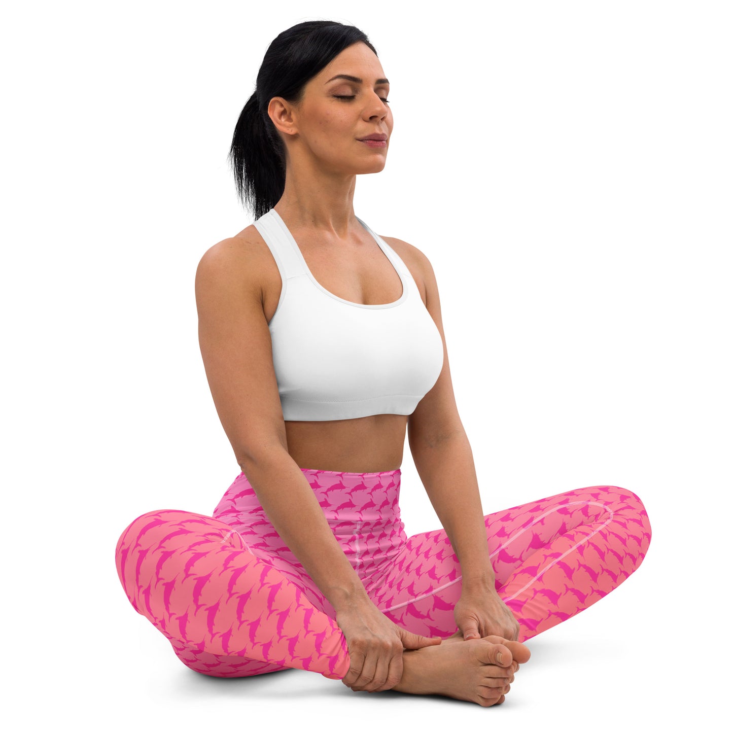 Sunset Ombré Pink Marlin Straight Yoga Leggings