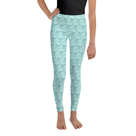 Marlin sketch pattern Youth Leggings