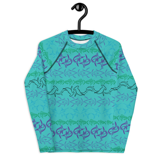 Tribal Fish Youth Rash Guard