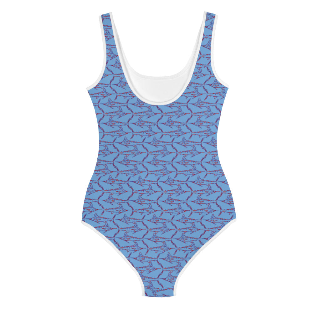 Red white & blue All-Over Print Youth Swimsuit