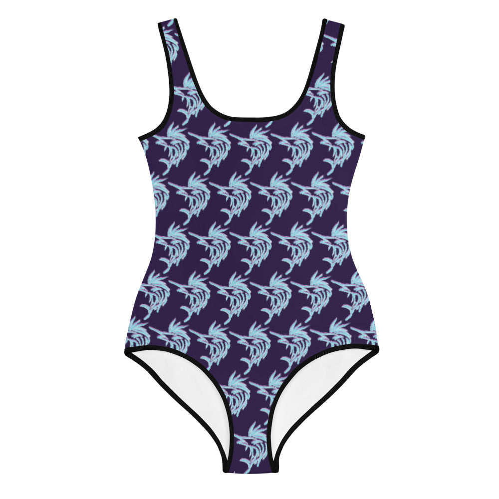 Watercolor Sailfish All-Over Print Youth Swimsuit