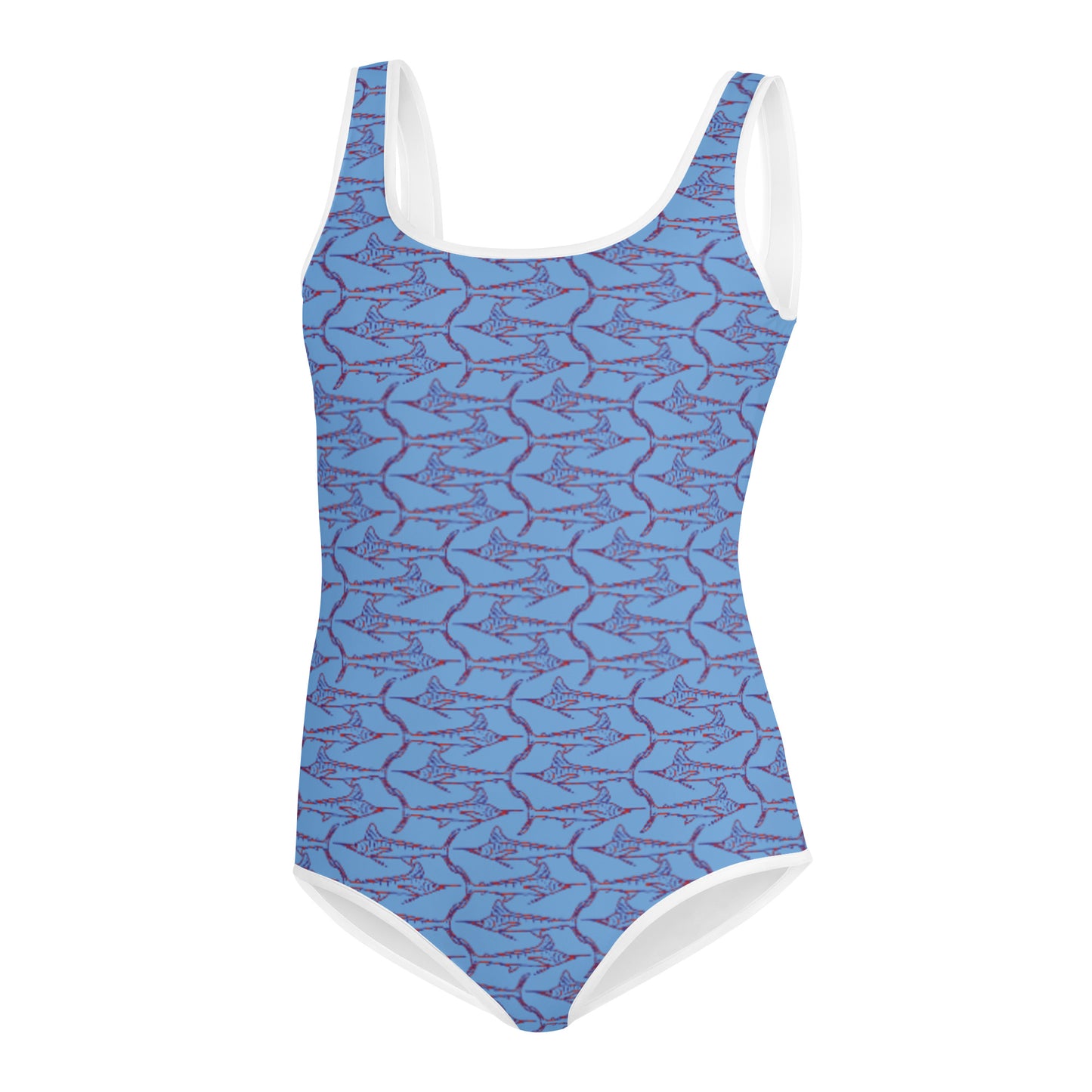 Red white & blue All-Over Print Youth Swimsuit