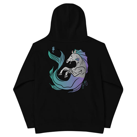 Ocean Pony- Lilly Kids fleece hoodie