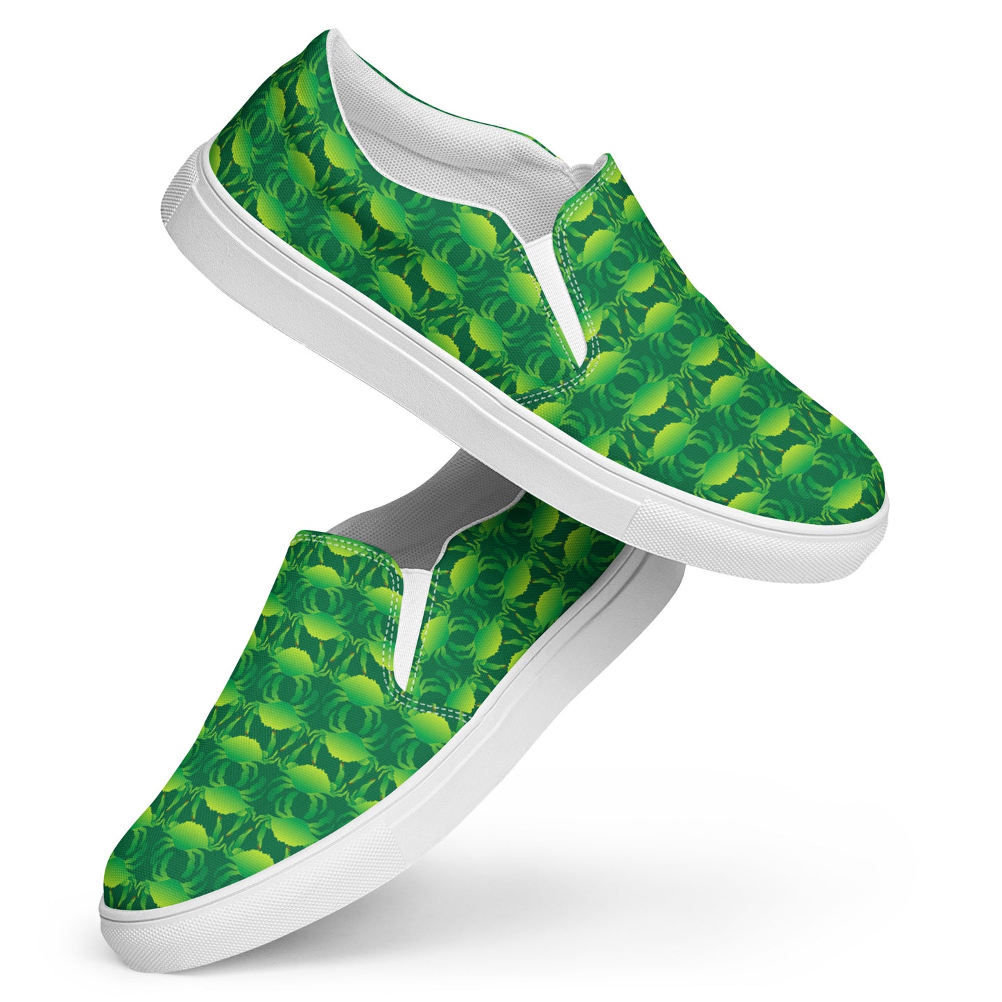 Rather Be Lucky Dark Green Men’s slip-on canvas shoes