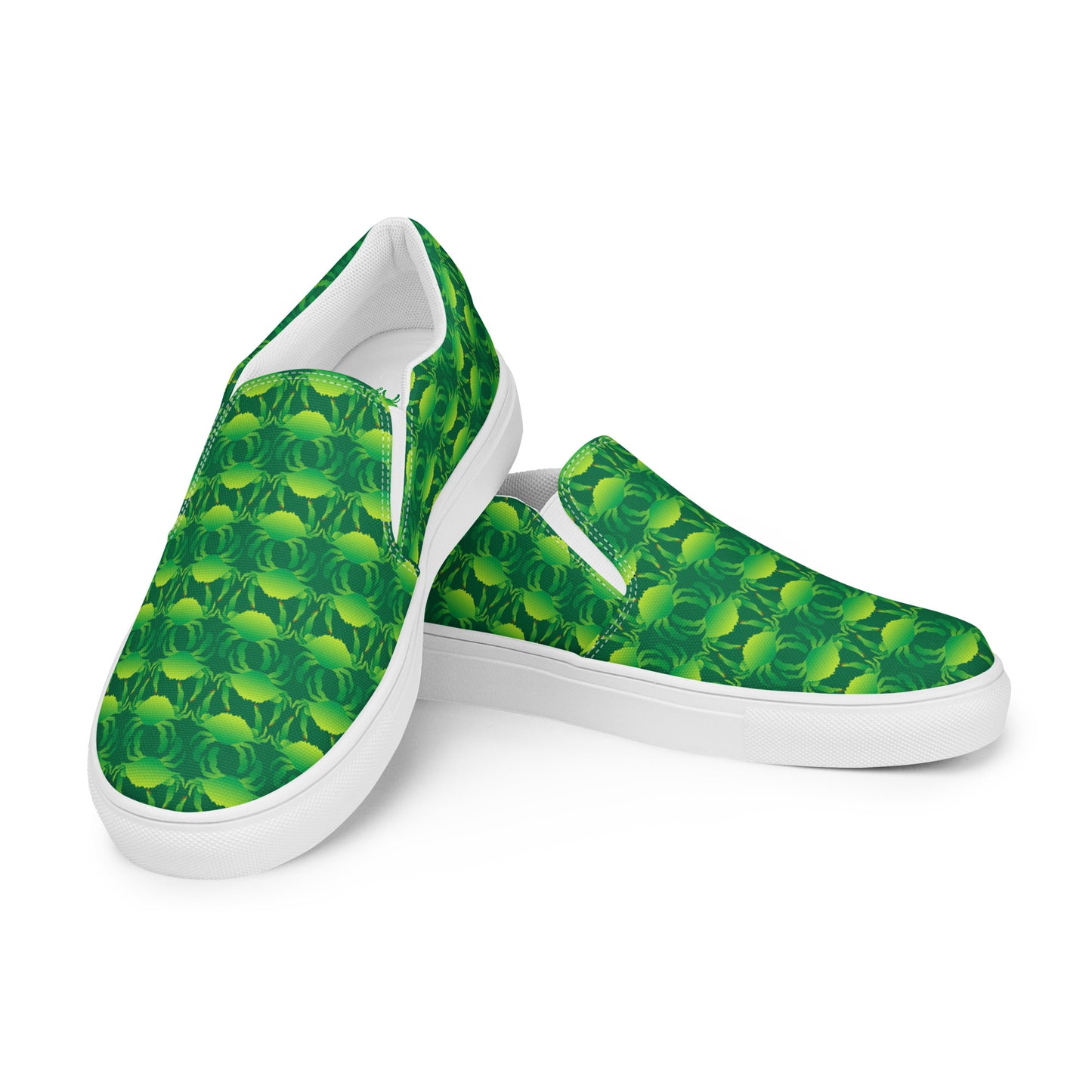 Rather Be Lucky Dark Green Men’s slip-on canvas shoes