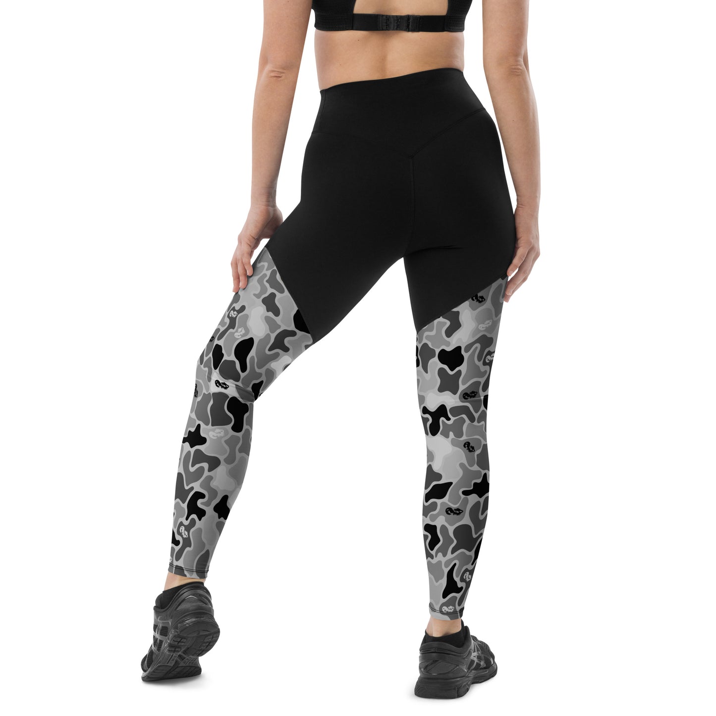 Blackout Duck Camo Sports Leggings