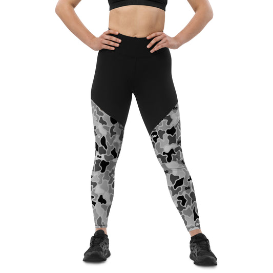 Blackout Duck Camo Sports Leggings