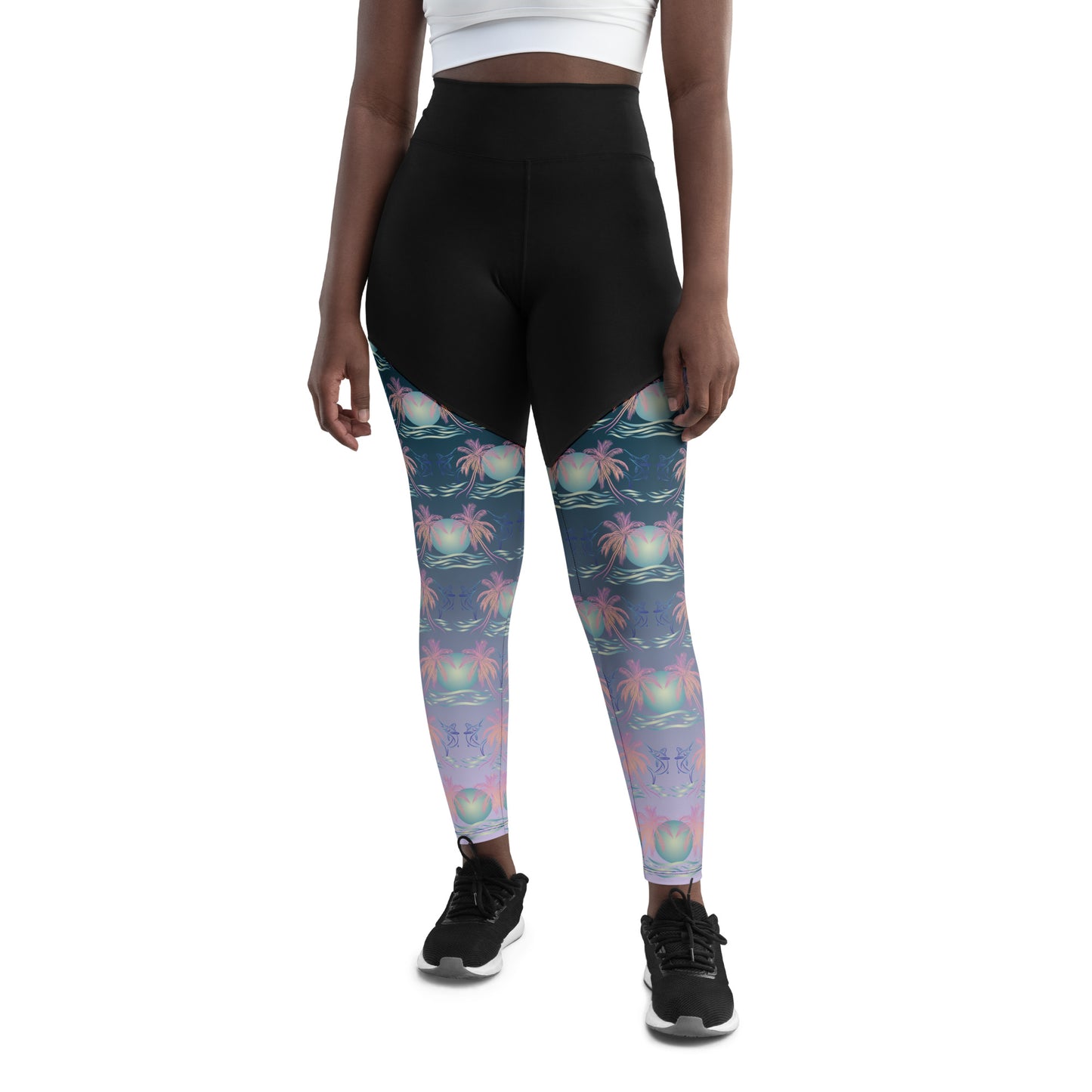 Moon Over Paradise Sports Leggings