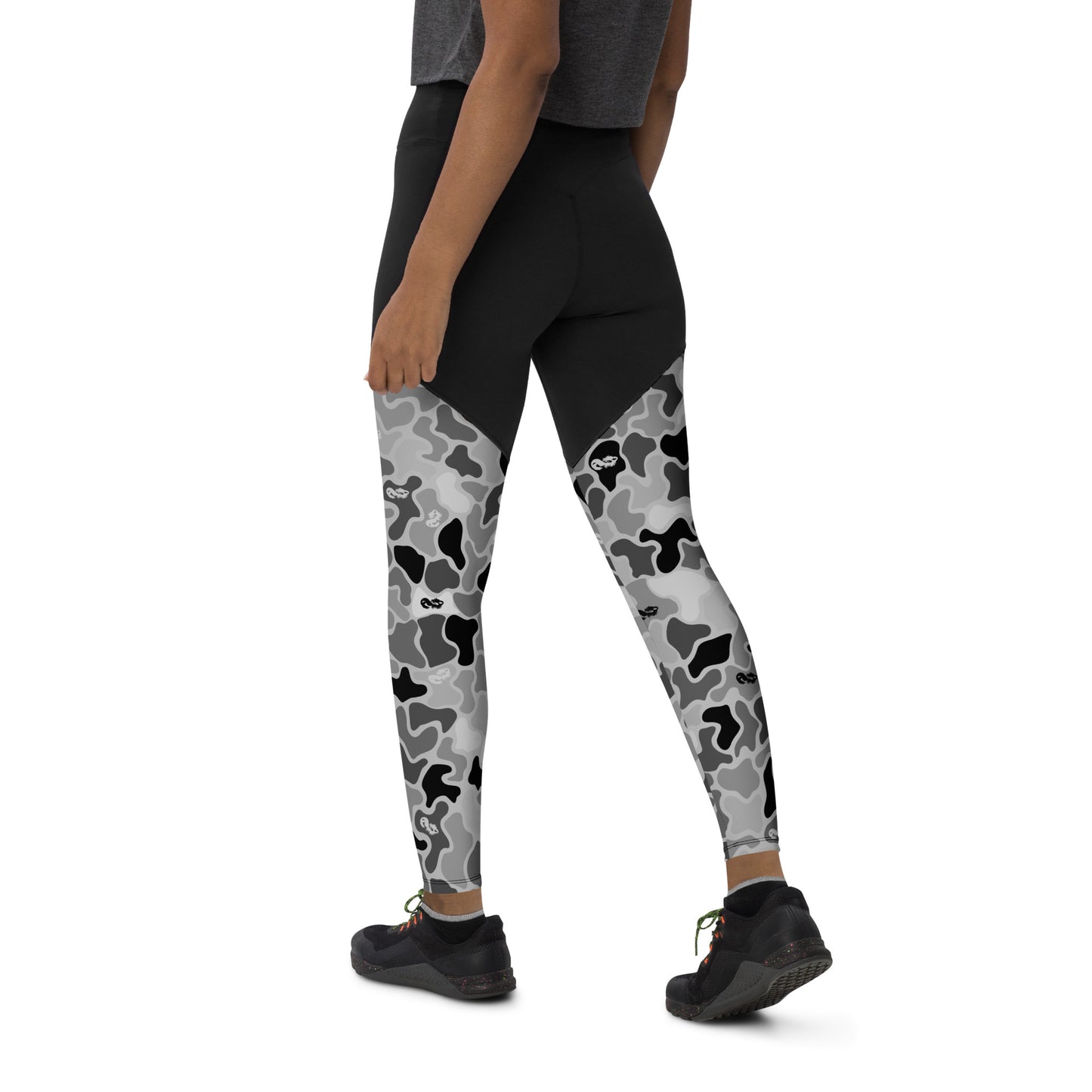 Blackout Duck Camo Sports Leggings