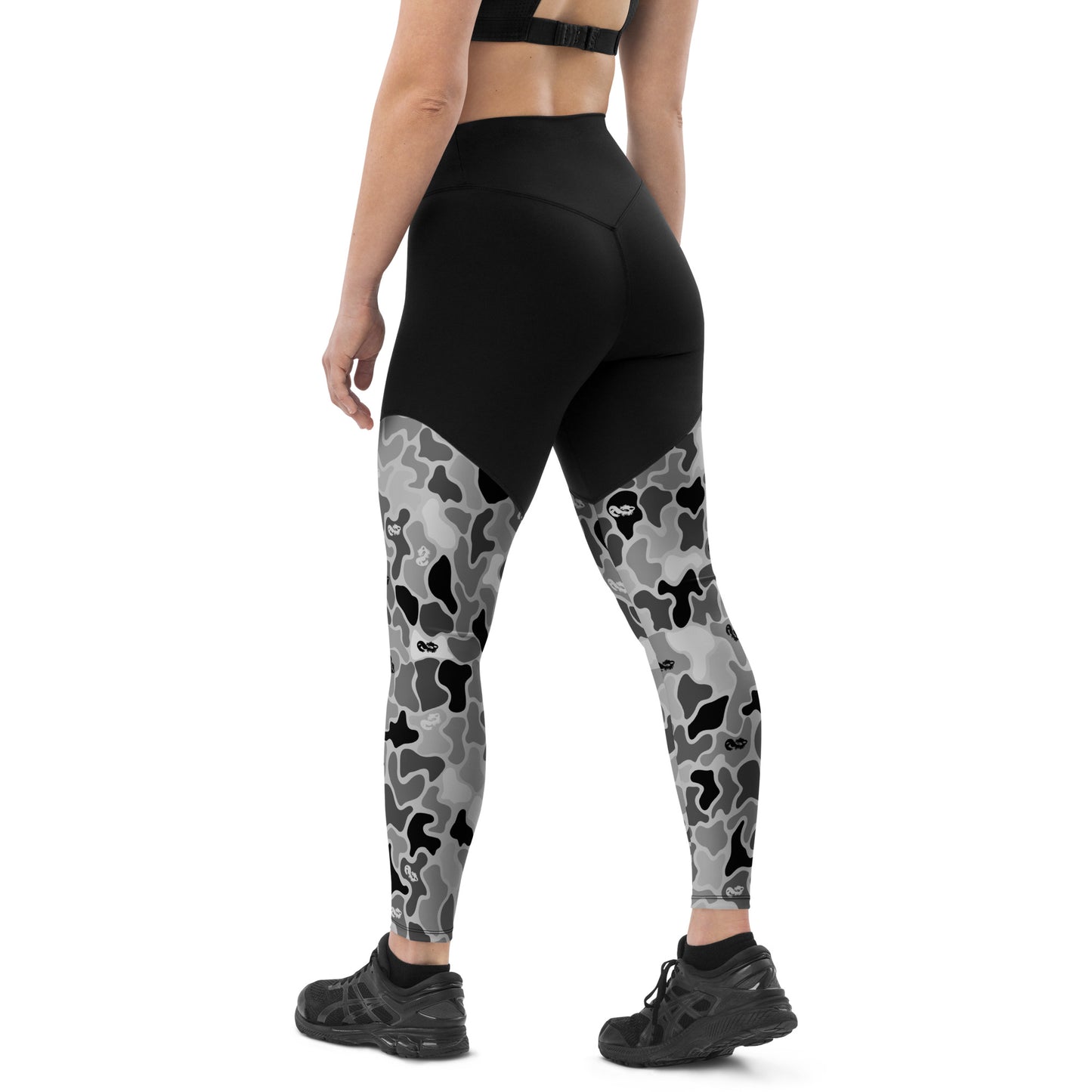 Blackout Duck Camo Sports Leggings