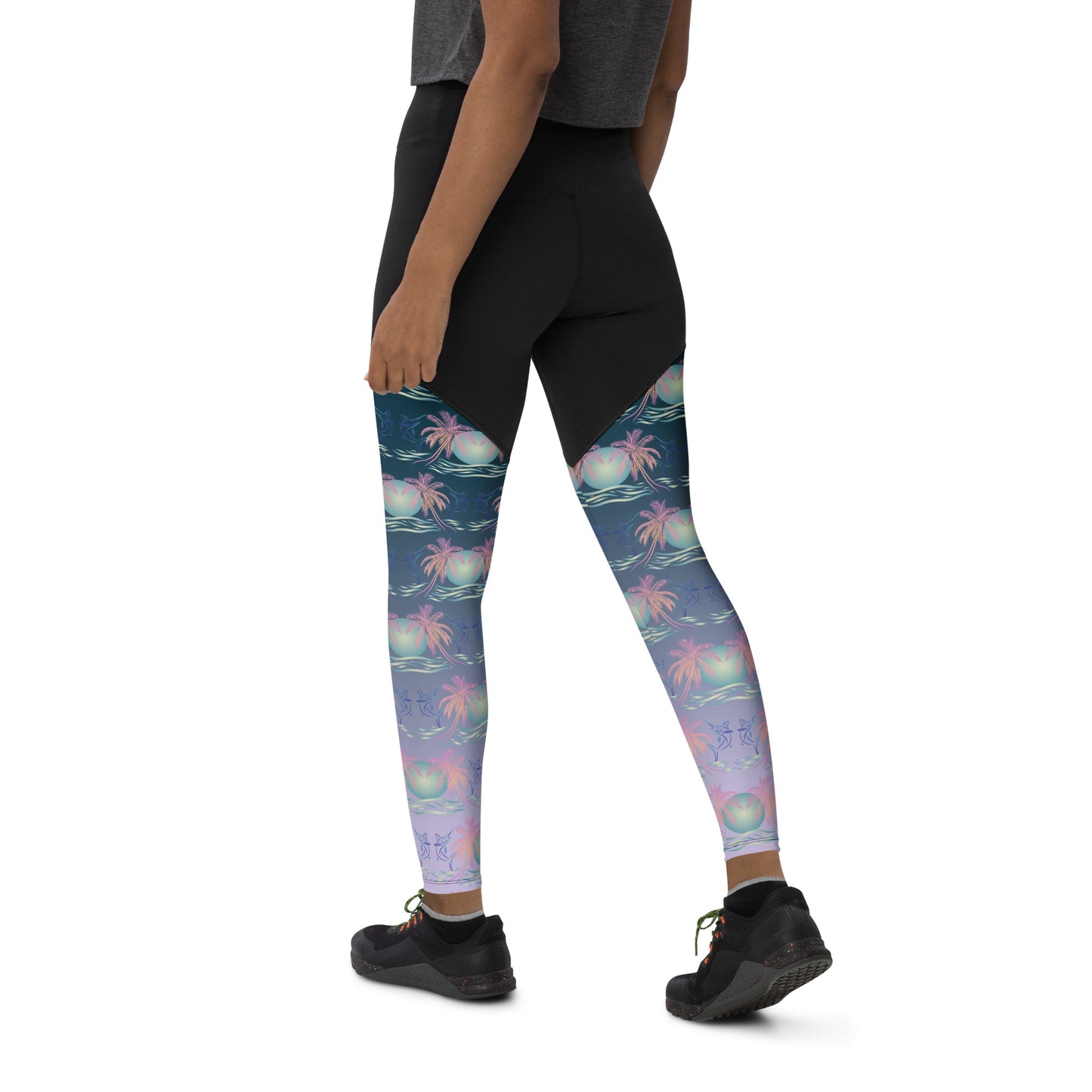 Moon Over Paradise Sports Leggings