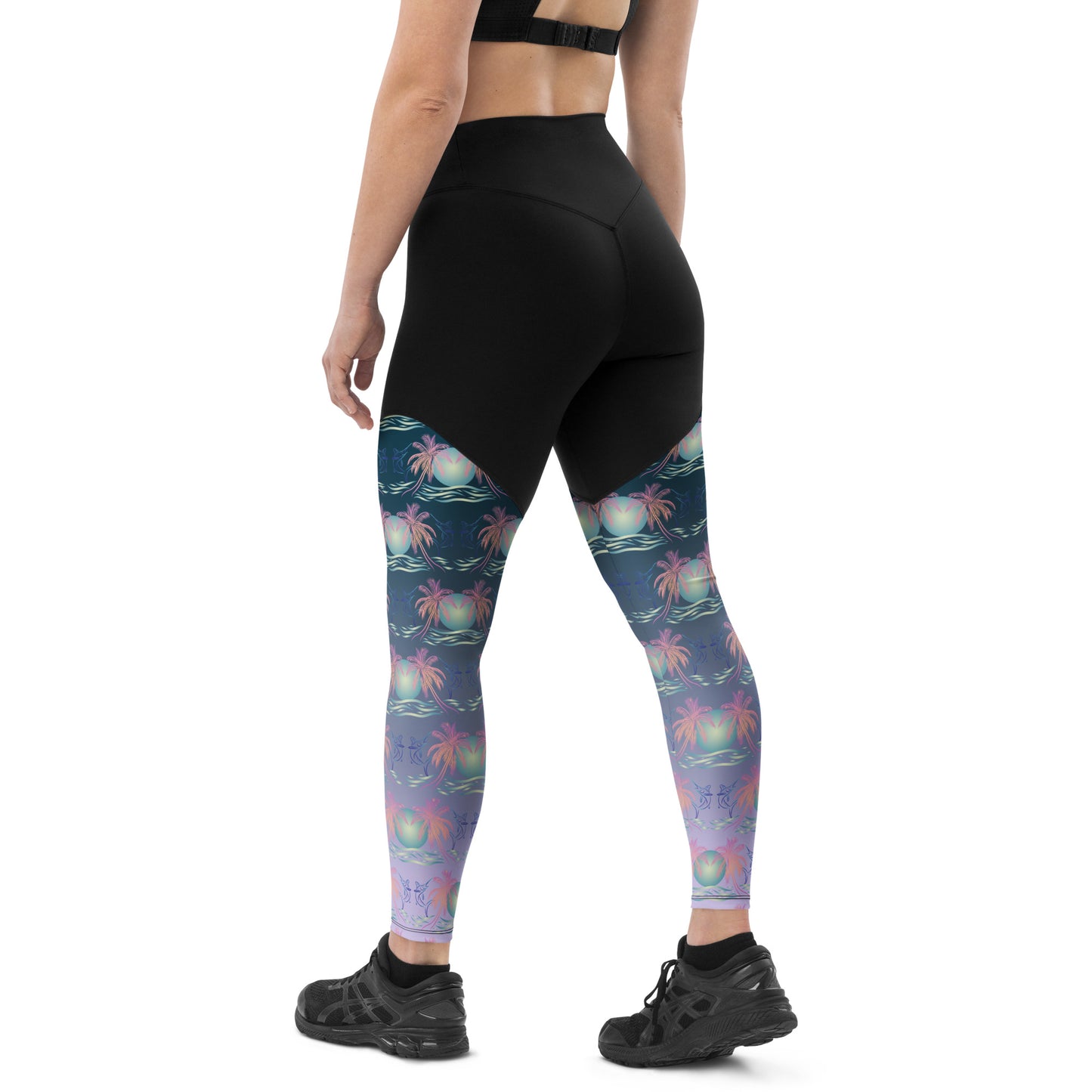 Moon Over Paradise Sports Leggings