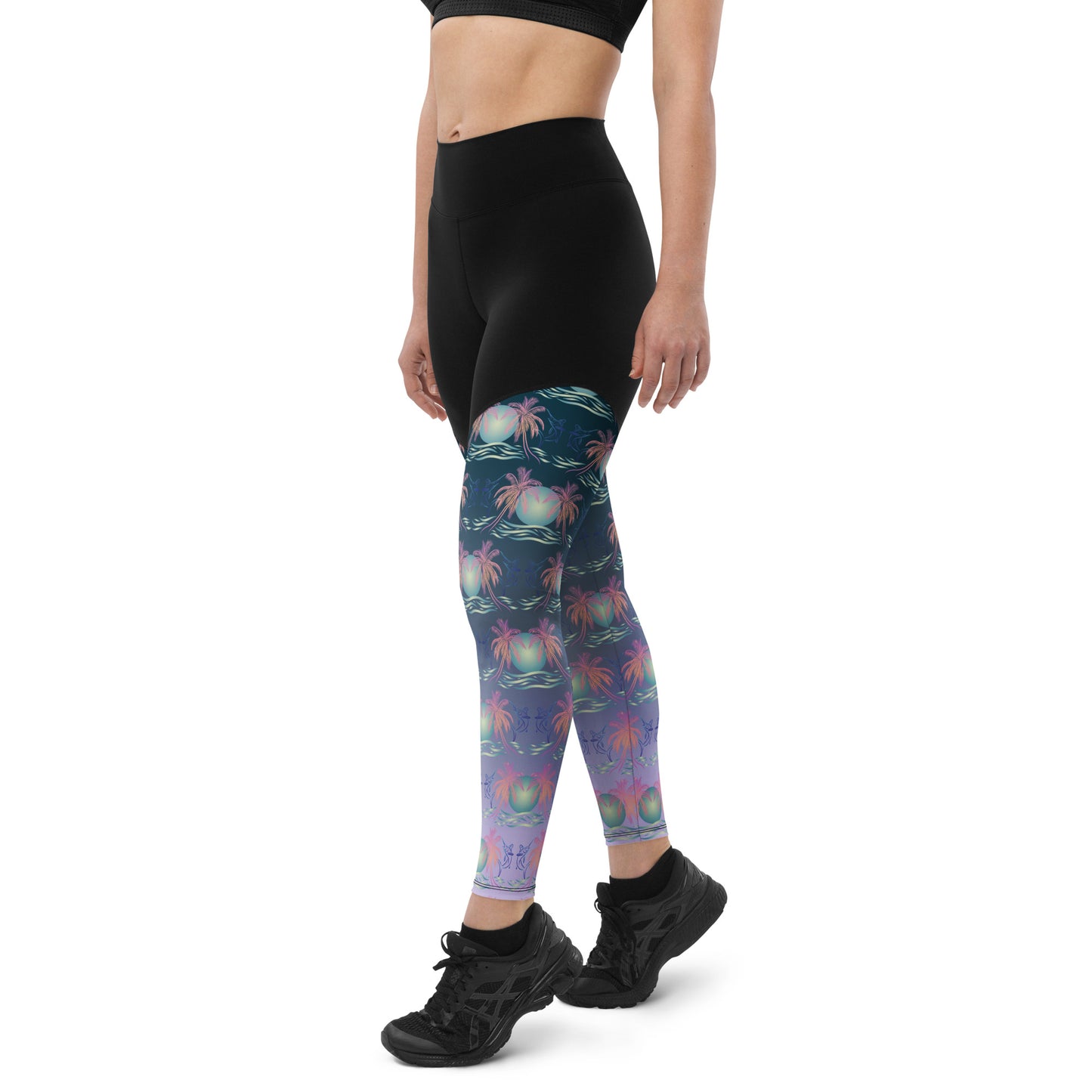 Moon Over Paradise Sports Leggings