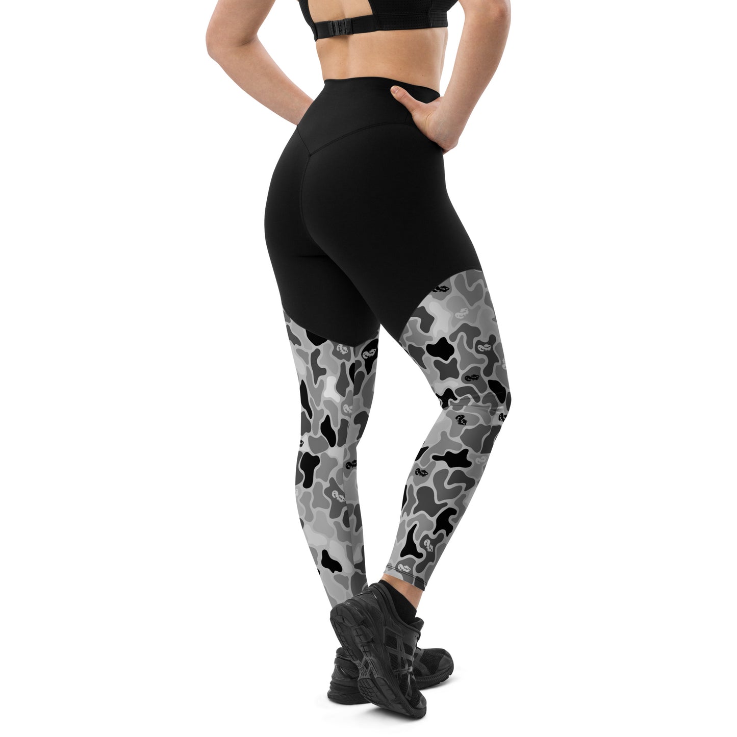 Blackout Duck Camo Sports Leggings