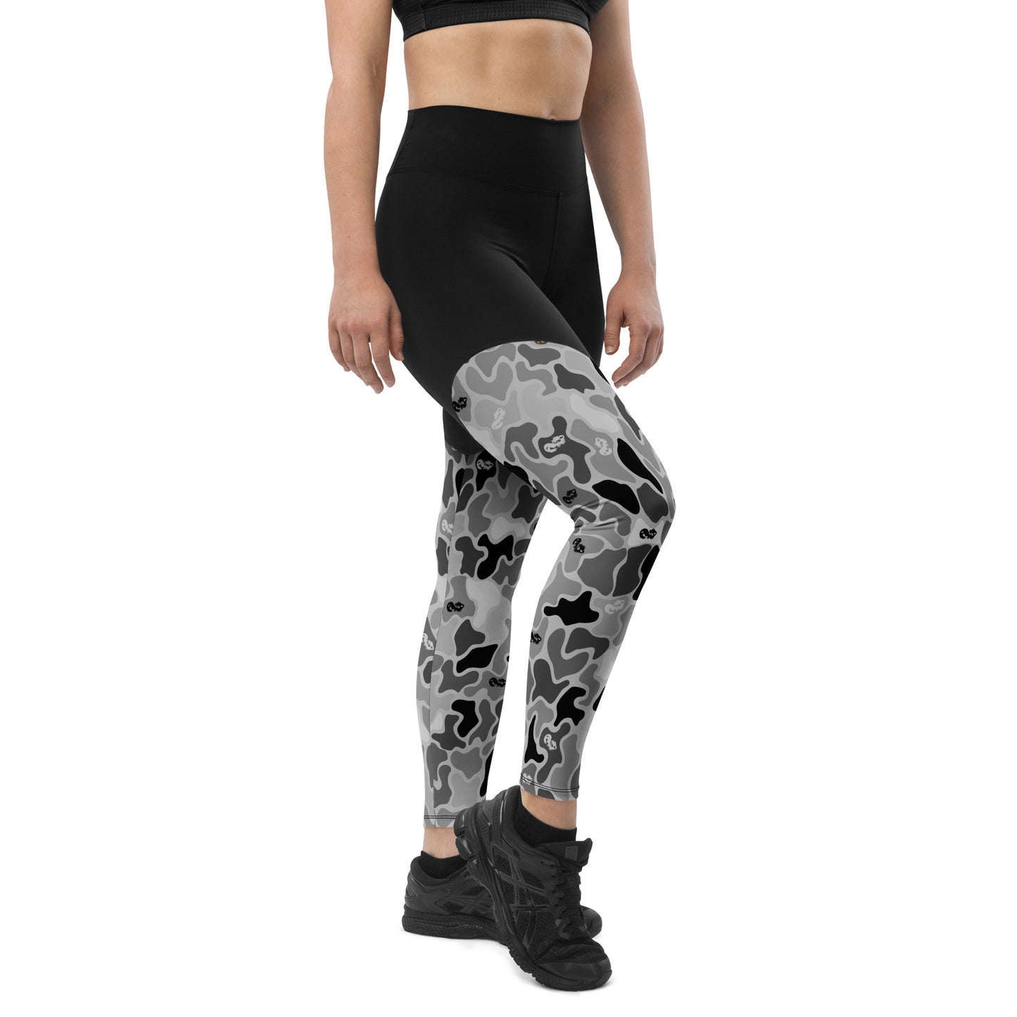 Blackout Duck Camo Sports Leggings