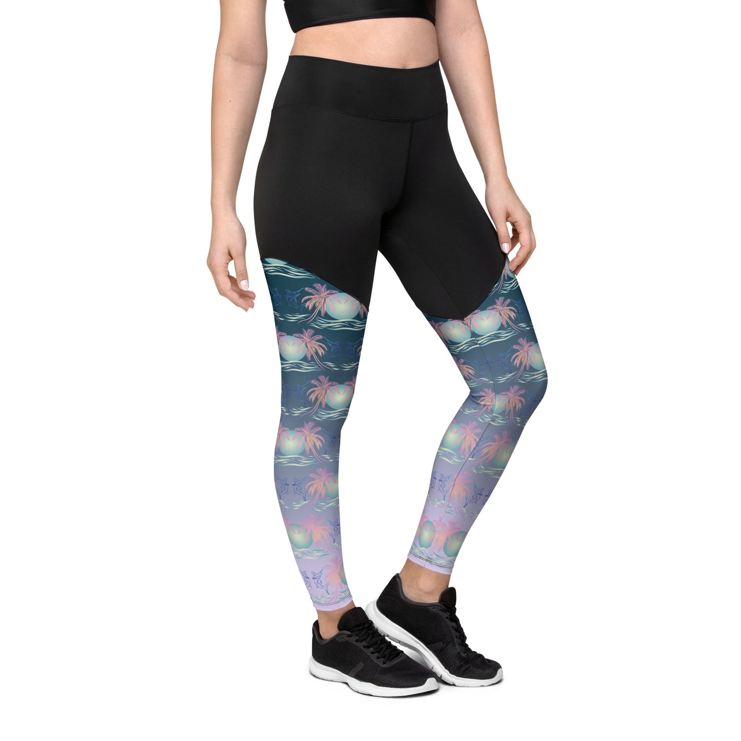 Moon Over Paradise Sports Leggings