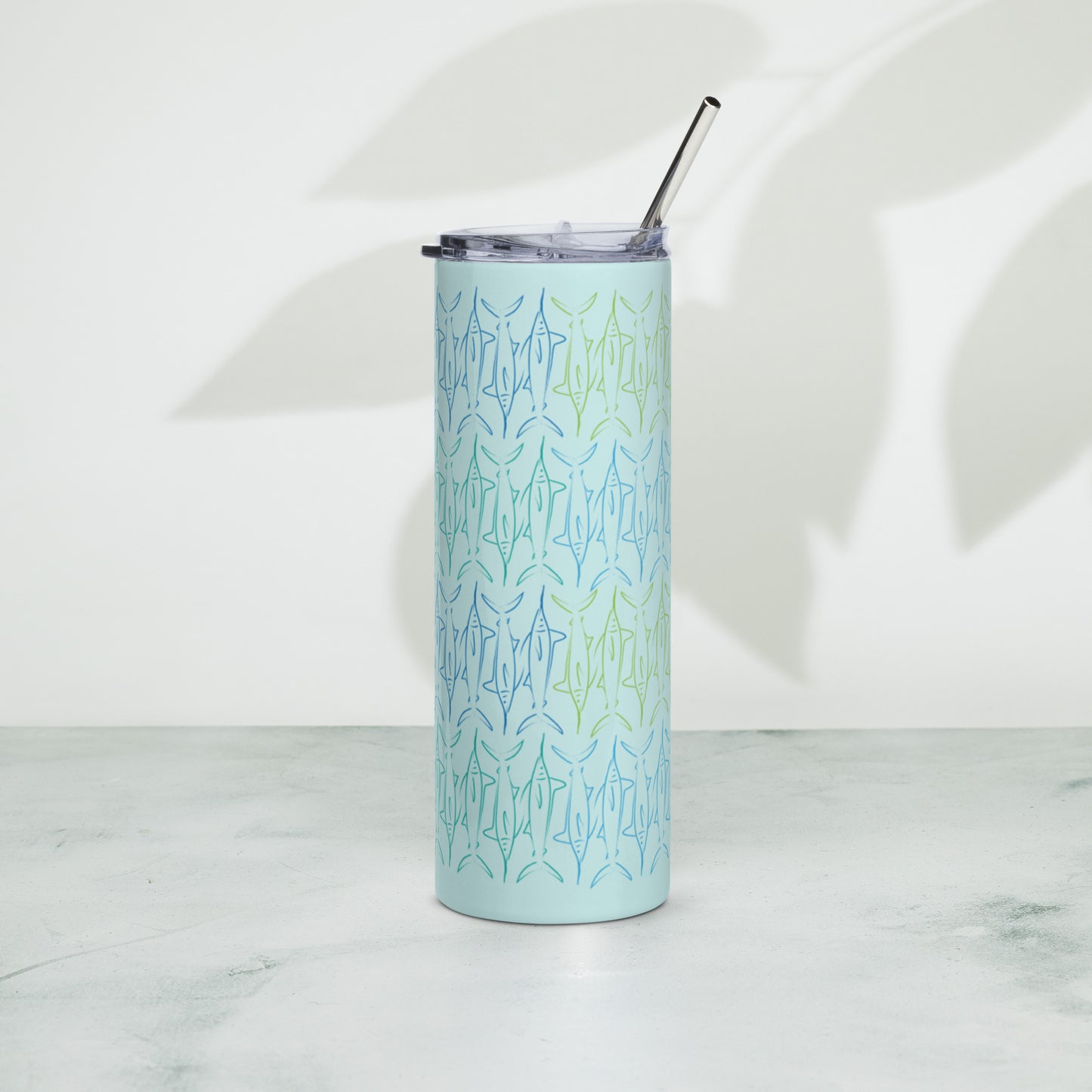 Marlin print Stainless steel tumbler