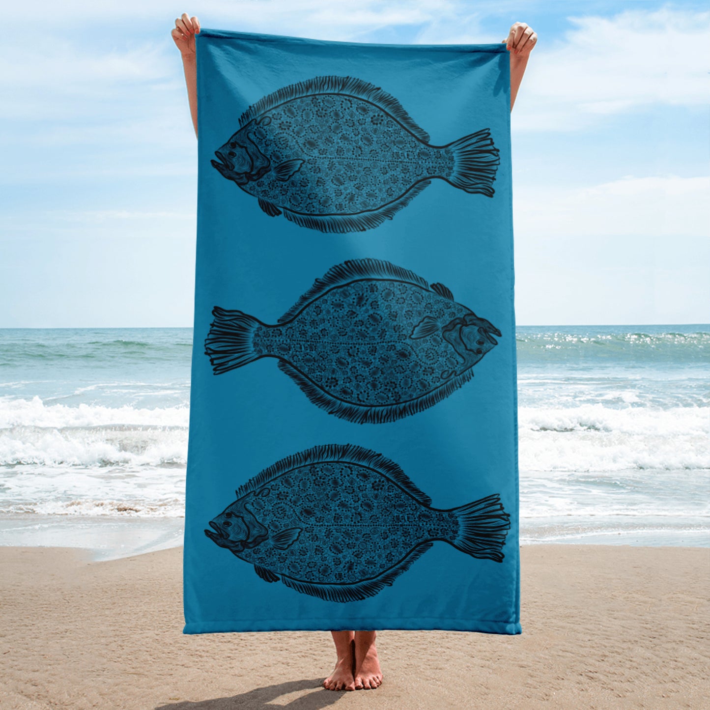 Flounder etching  Towel