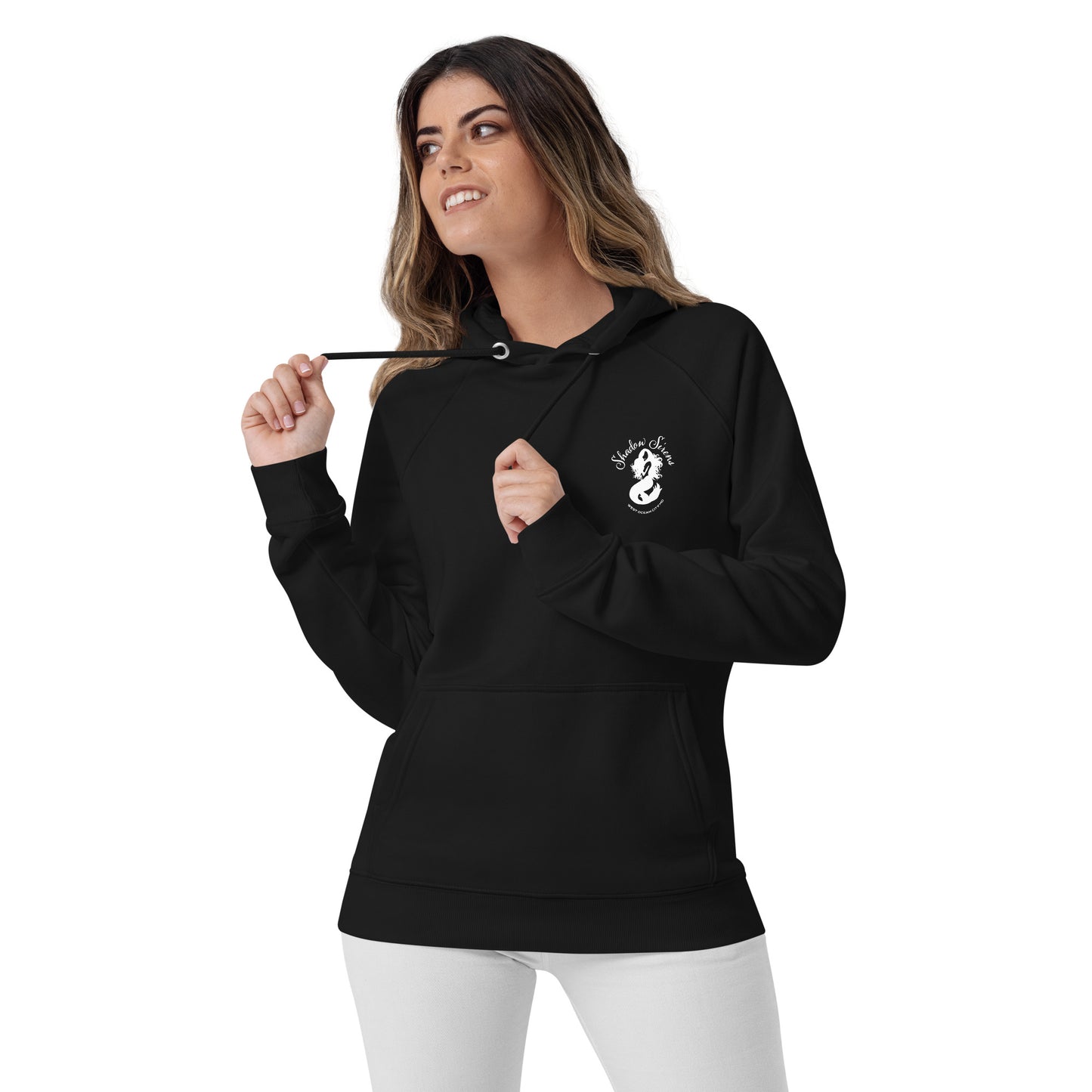 Shadow Siren Logo Unisex eco raglan hoodie