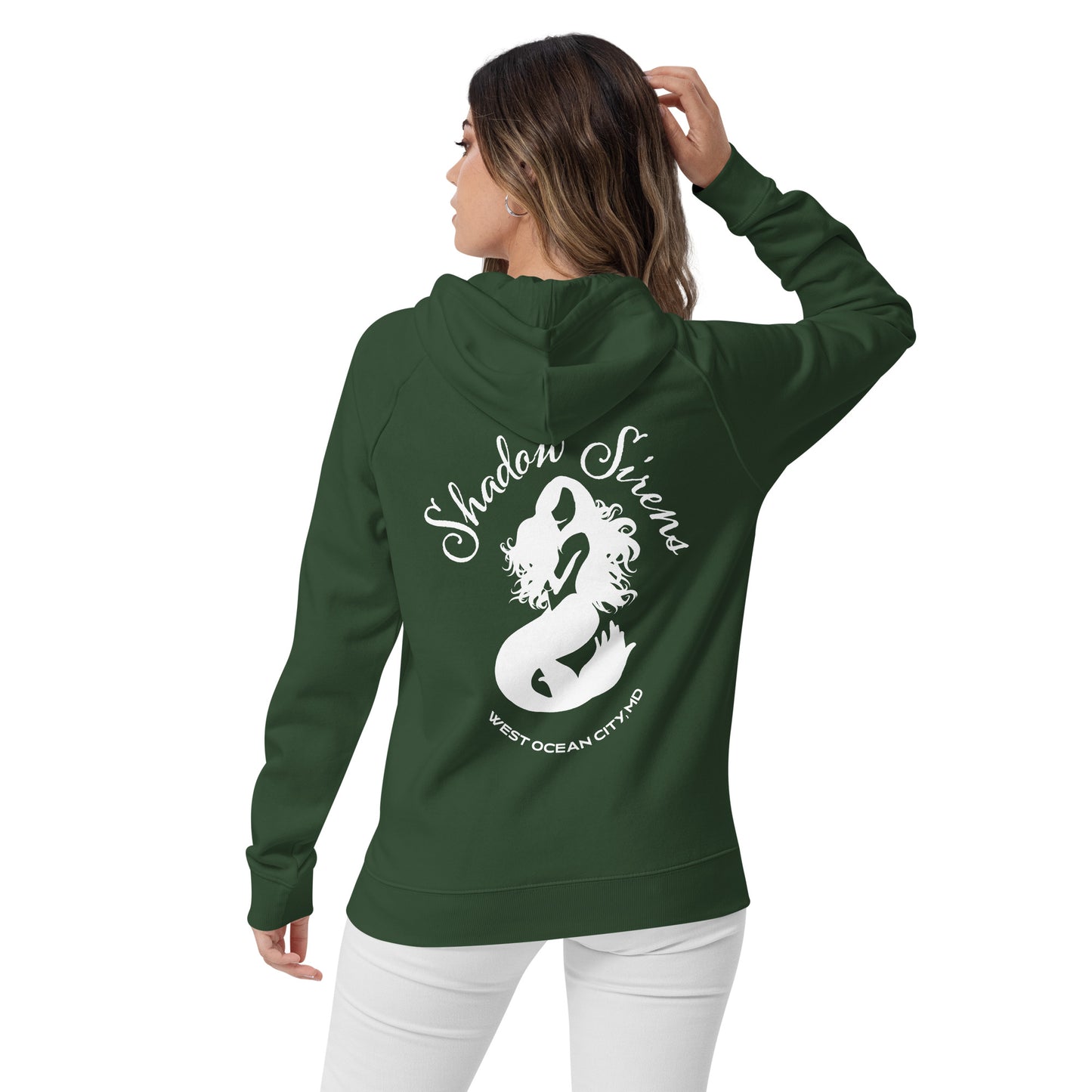 Shadow Siren Logo Unisex eco raglan hoodie