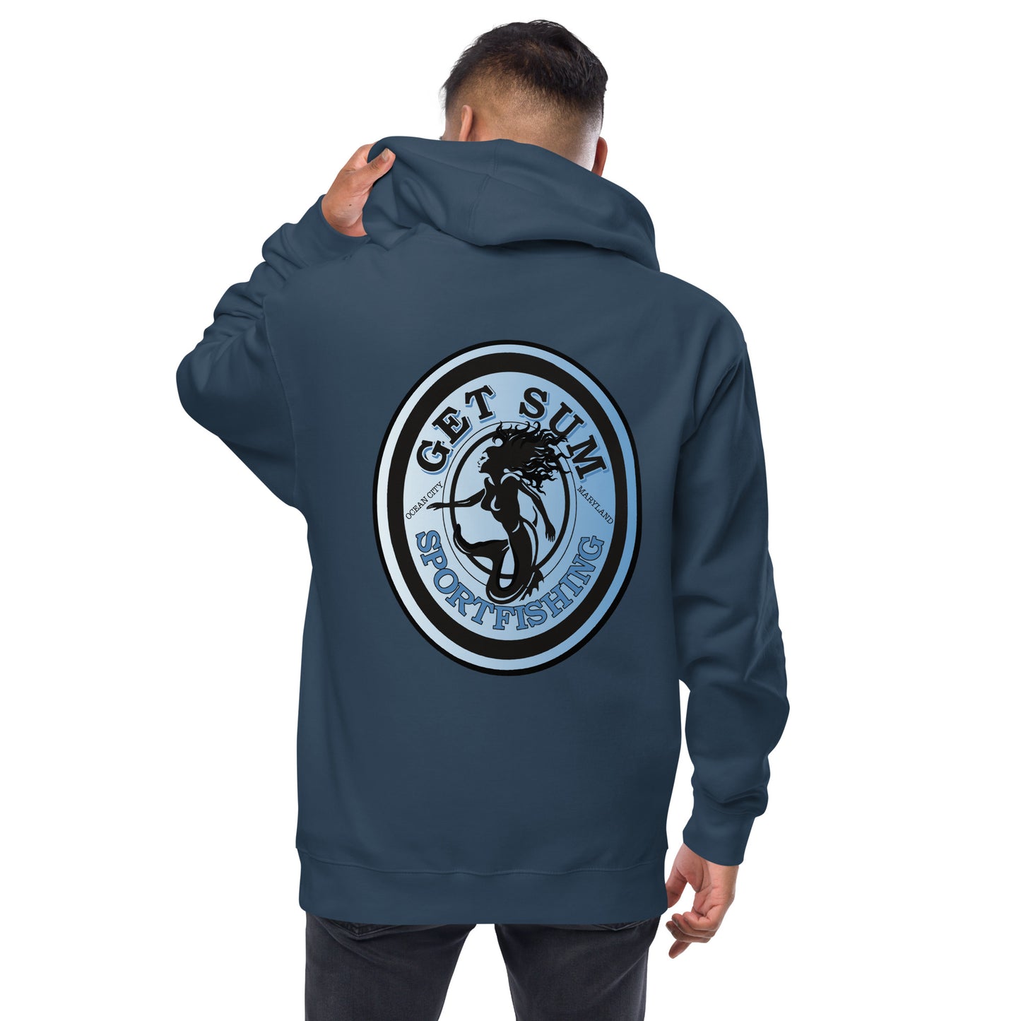 Get Sum Oval Ice Fade Unisex fleece zip up hoodie