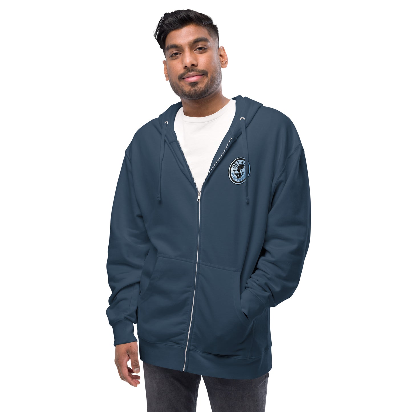 Get Sum Oval Ice Fade Unisex fleece zip up hoodie