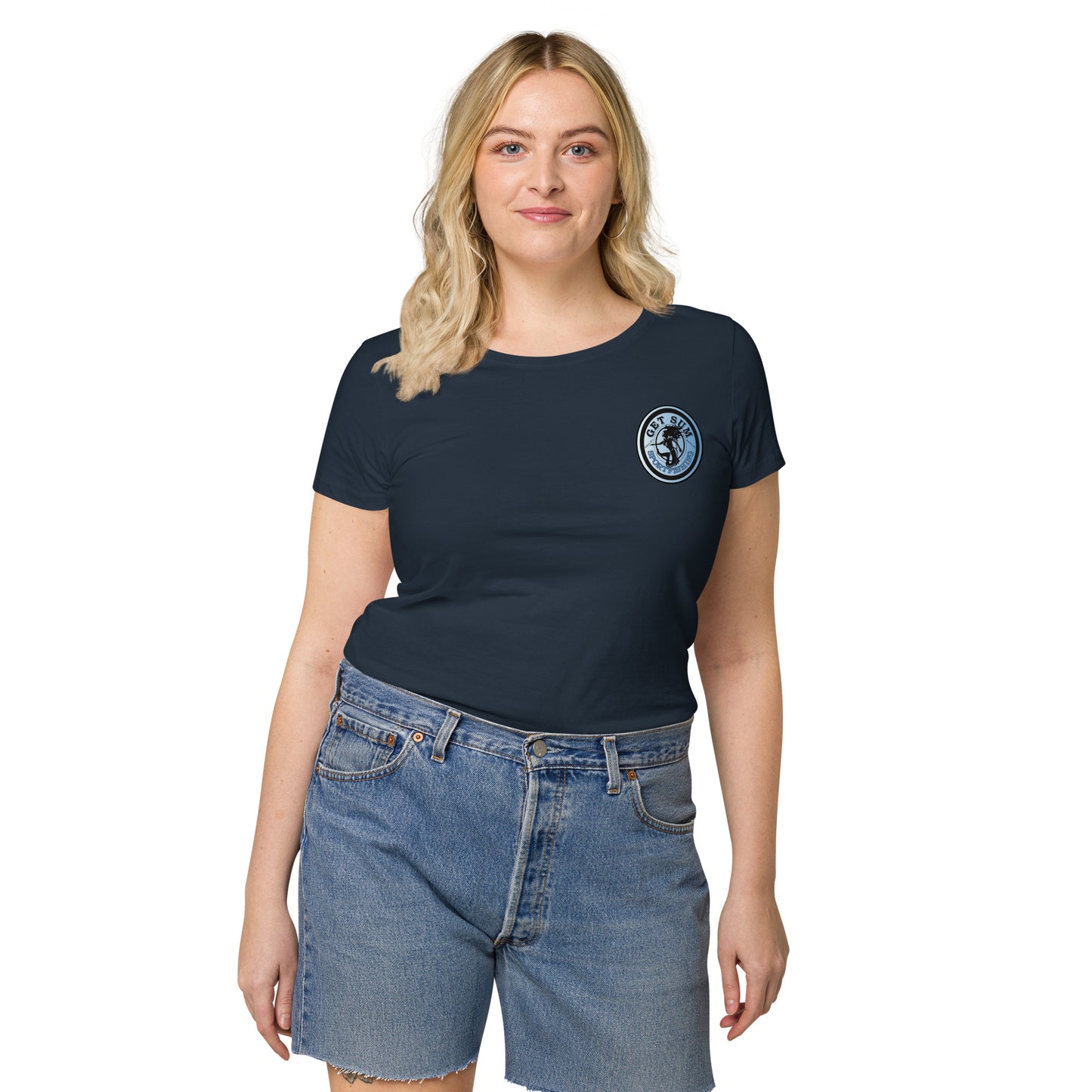 Get Sum Oval- ice fade Women’s basic organic t-shirt