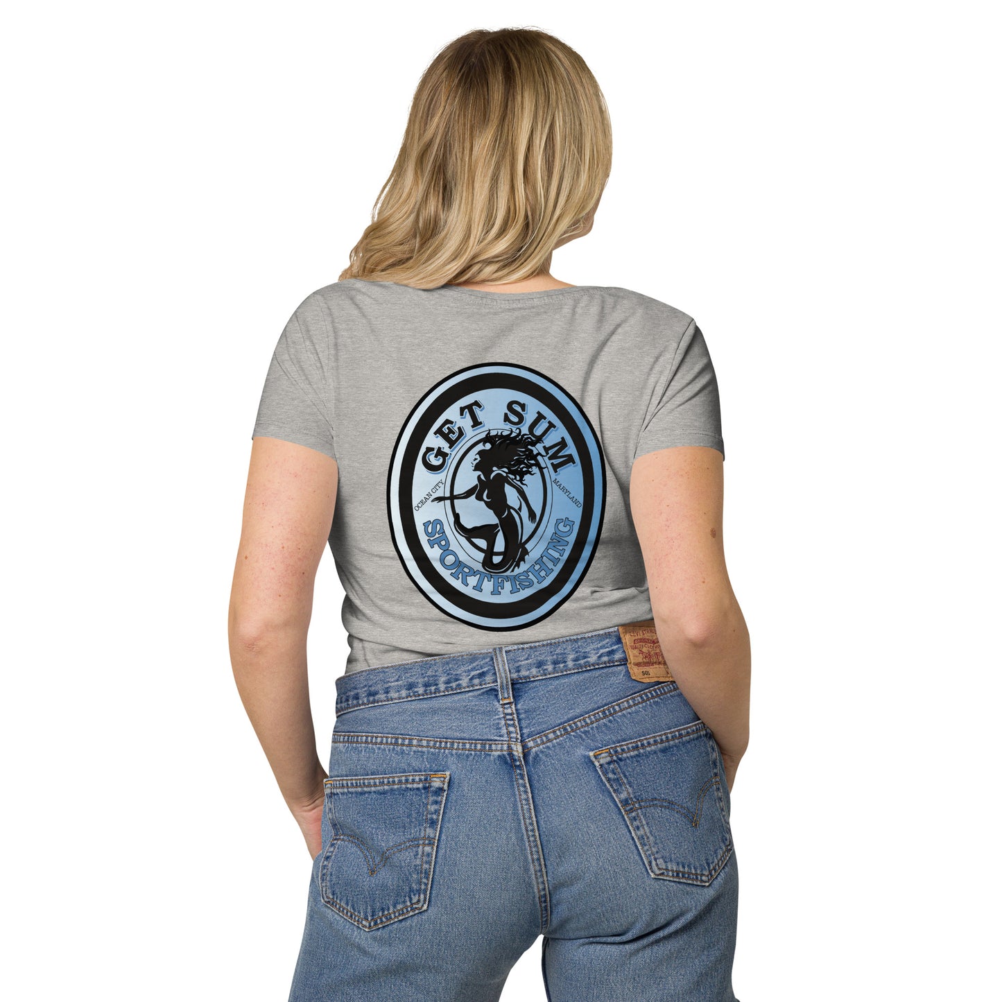 Get Sum Oval- ice fade Women’s basic organic t-shirt