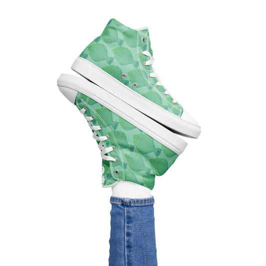 Flat Bottom Girls Women’s high top canvas shoes