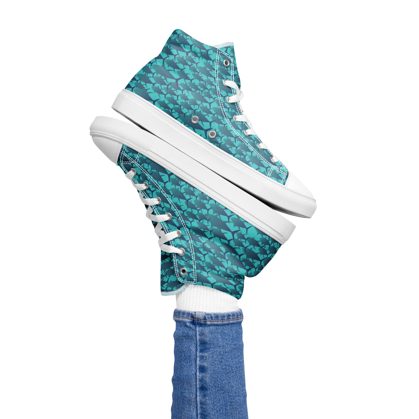 Blue Planet Women’s high top canvas shoes