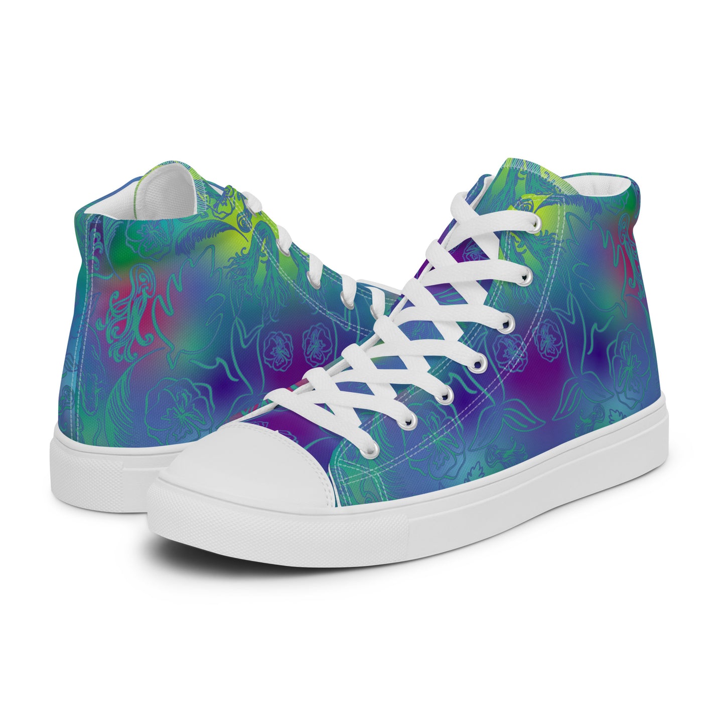 Jerry GarSeaA Women’s high top canvas shoes