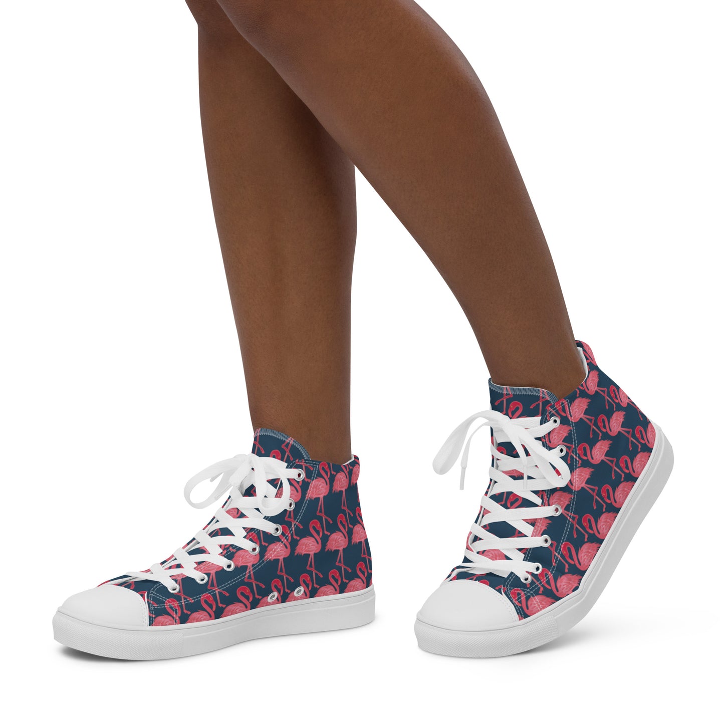 WinTerMingo flamingo Women’s high top canvas shoes