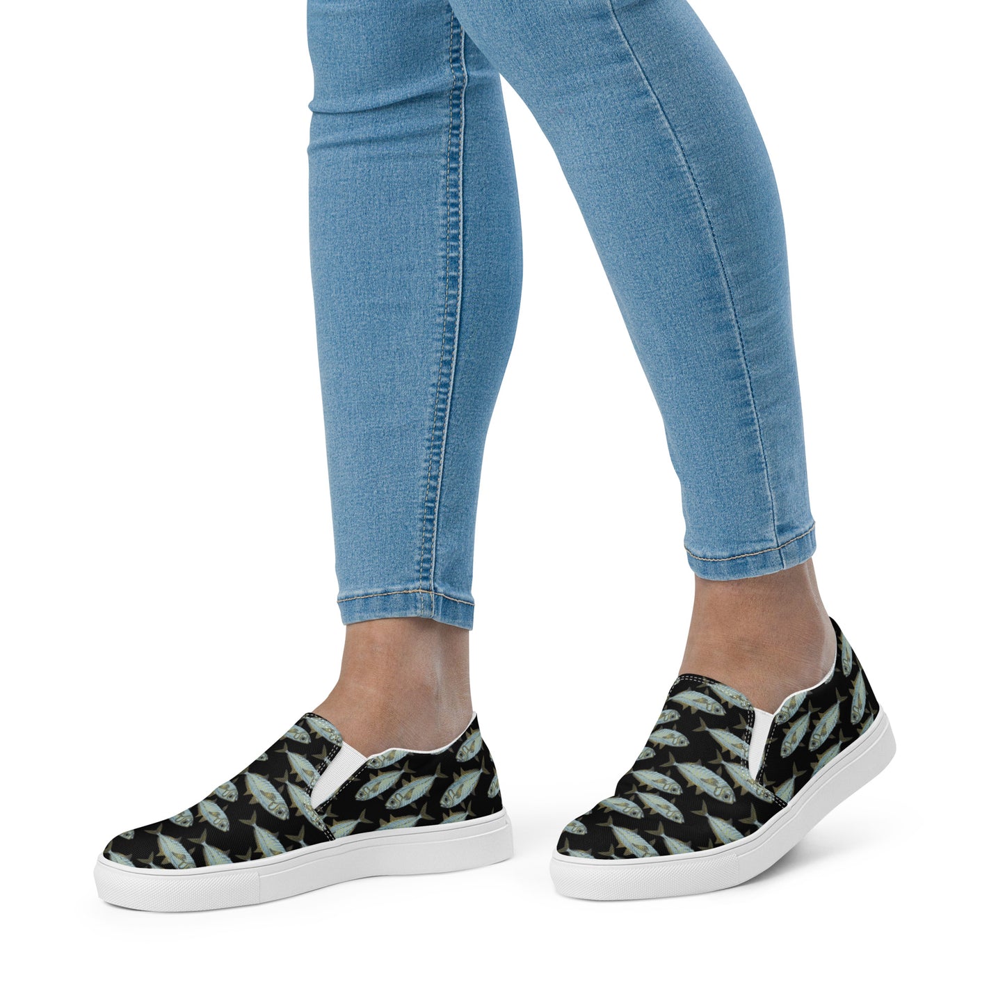 Goggle eyed Women’s slip-on canvas shoes