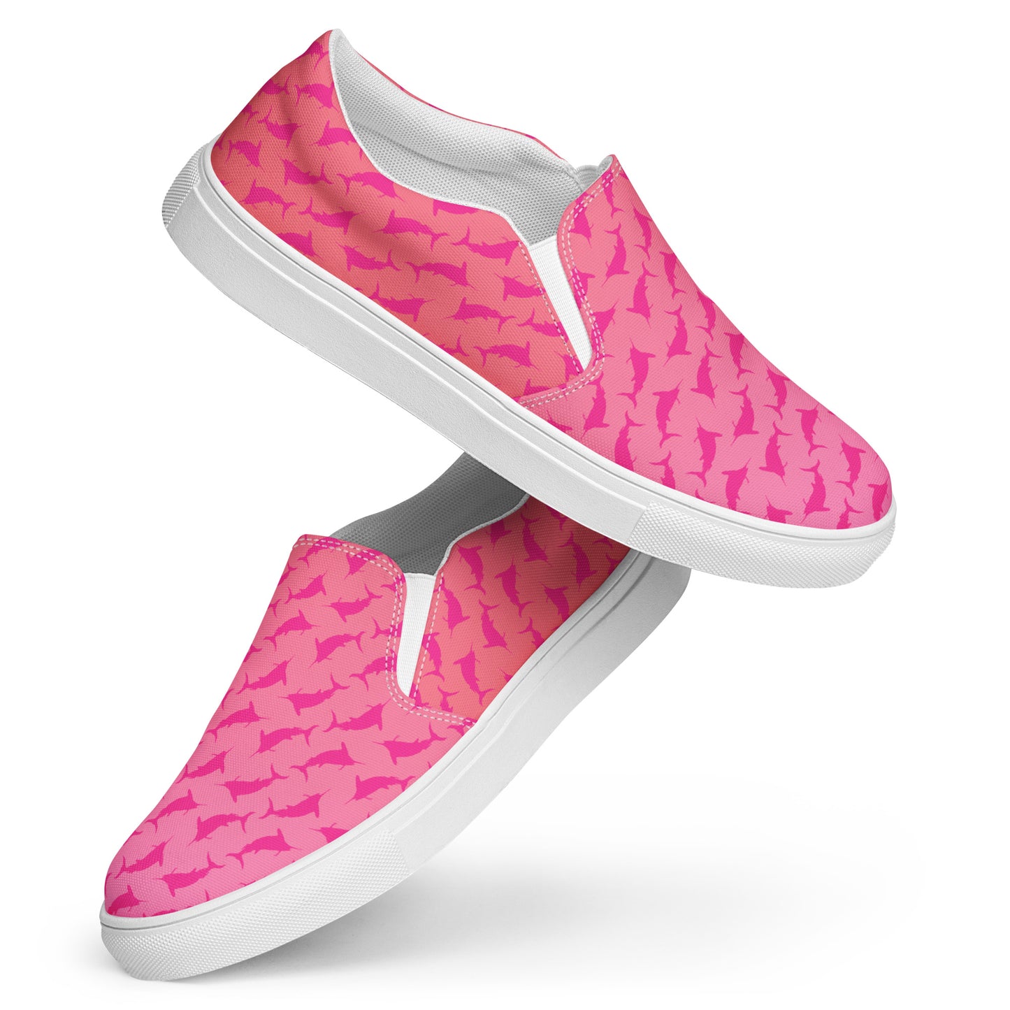 Sunset Pink marlin ombre Women’s slip-on canvas shoes