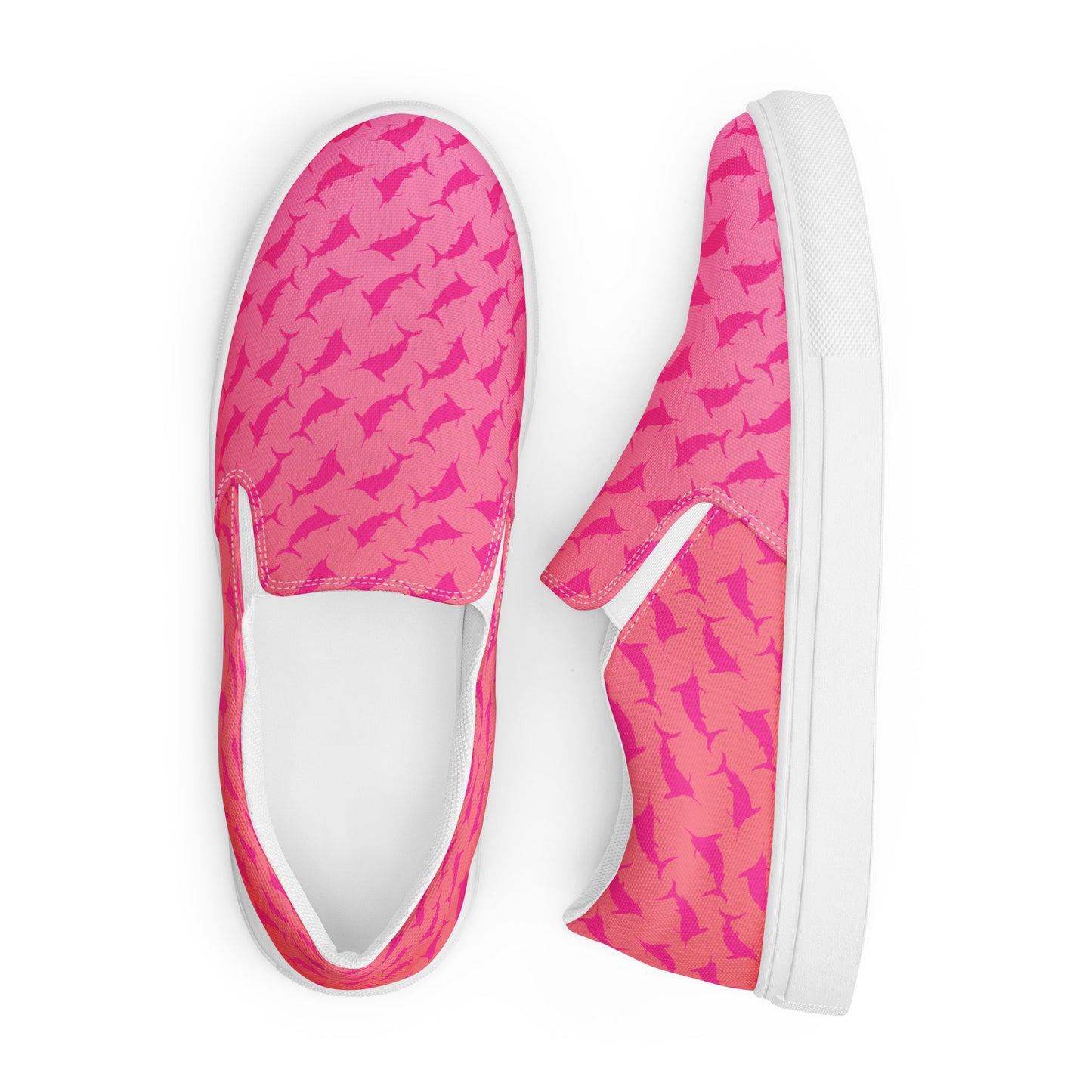 Sunset Pink marlin ombre Women’s slip-on canvas shoes