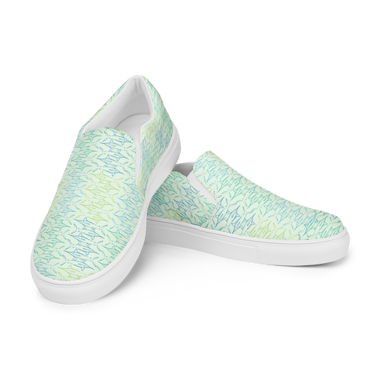 Marlin pattern Women’s slip-on canvas shoes